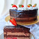 Chocolate Strawberry Cheese Mousse Cake