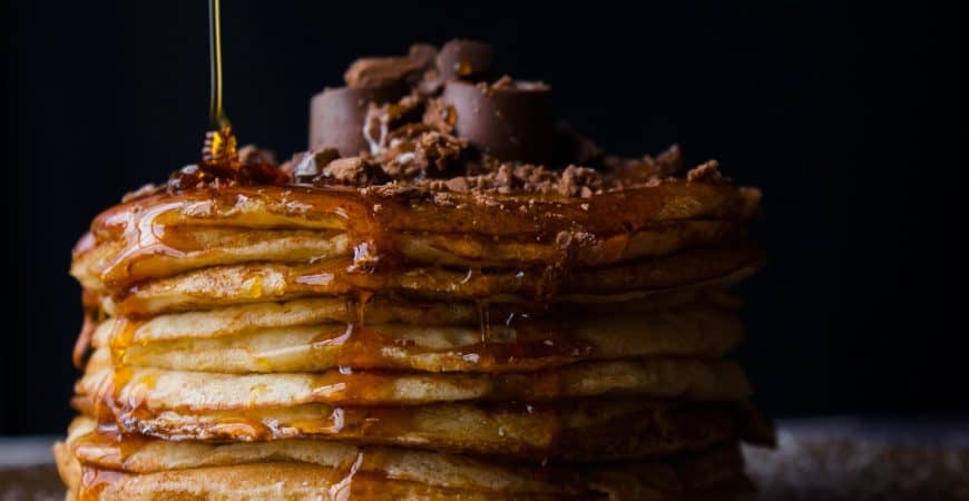 Pile of Pancake With Honey